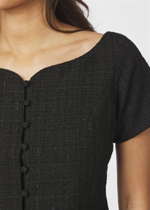 Tango boucle bluse Sort Neo Noir 